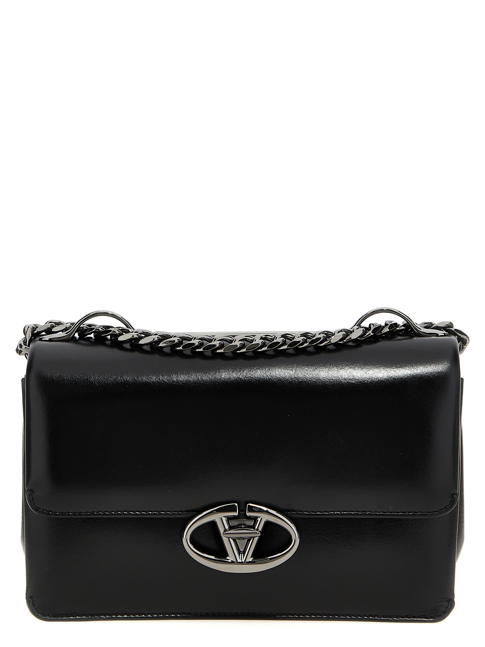 Shop Valentino Garavani Vlogo Locker Shoulder Bag In Black