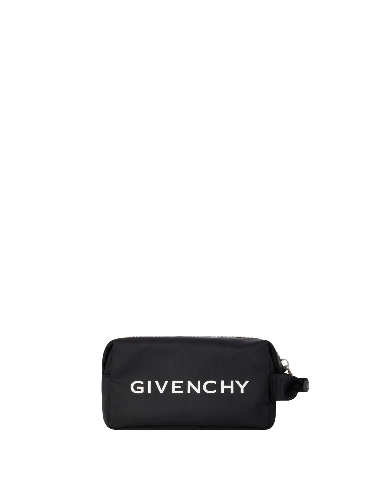 Givenchy G-zip Toilet Pouch In Black Nylon