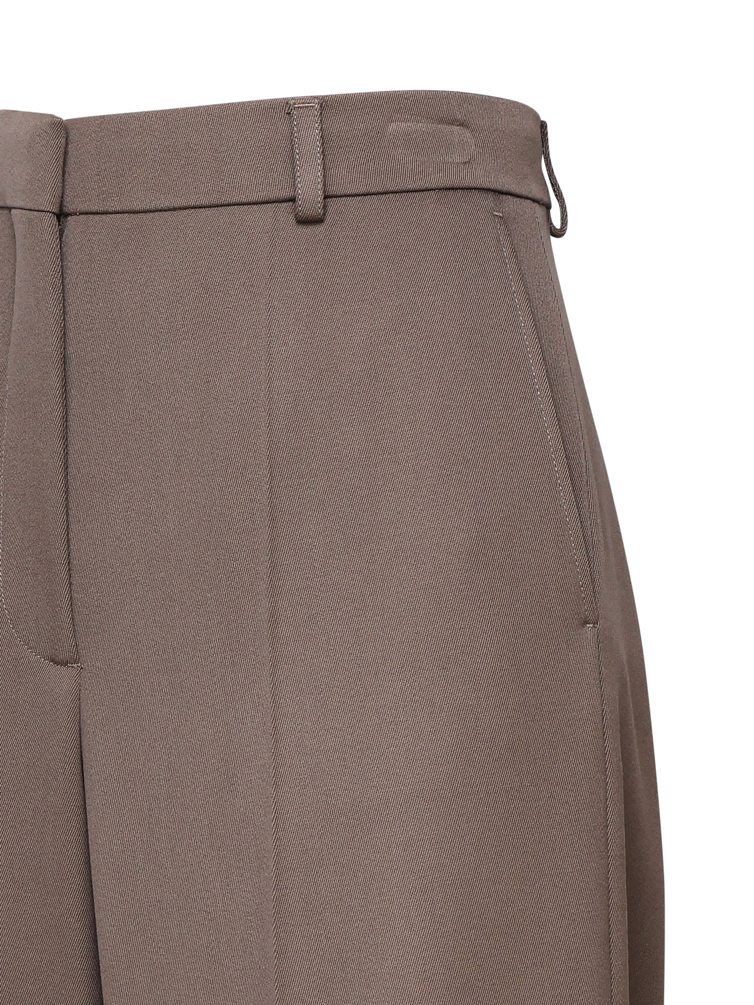 Stella Mccartney Wool Trousers In Mud