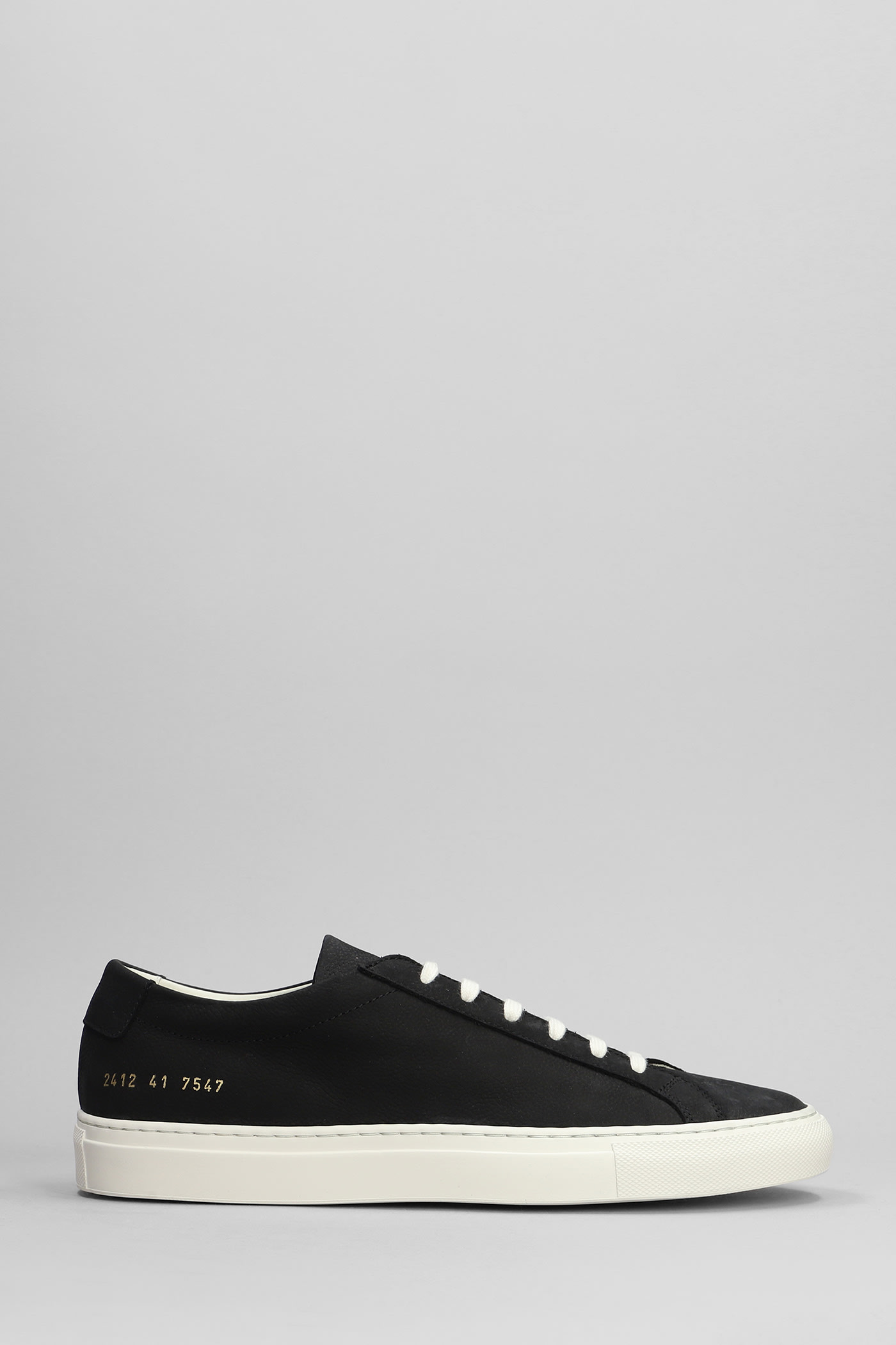 Shop Common Projects Contrast Achilles Sneakers In Black Suede