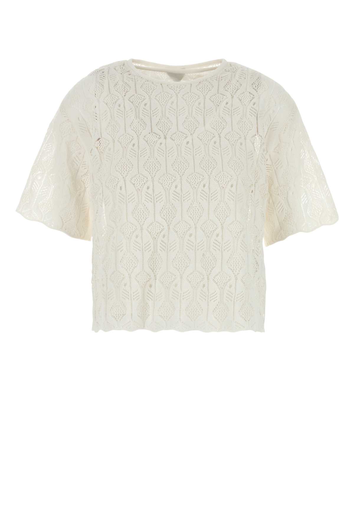 Bottega Veneta White Lace Fish Top