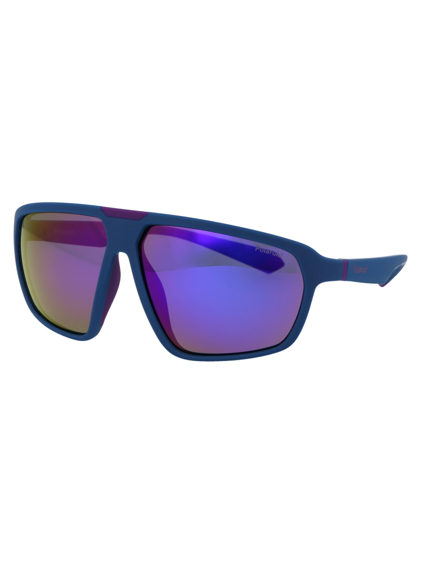 Shop Polaroid Pld 2142/s Sunglasses In 802mf Semimattblue Violet Azure