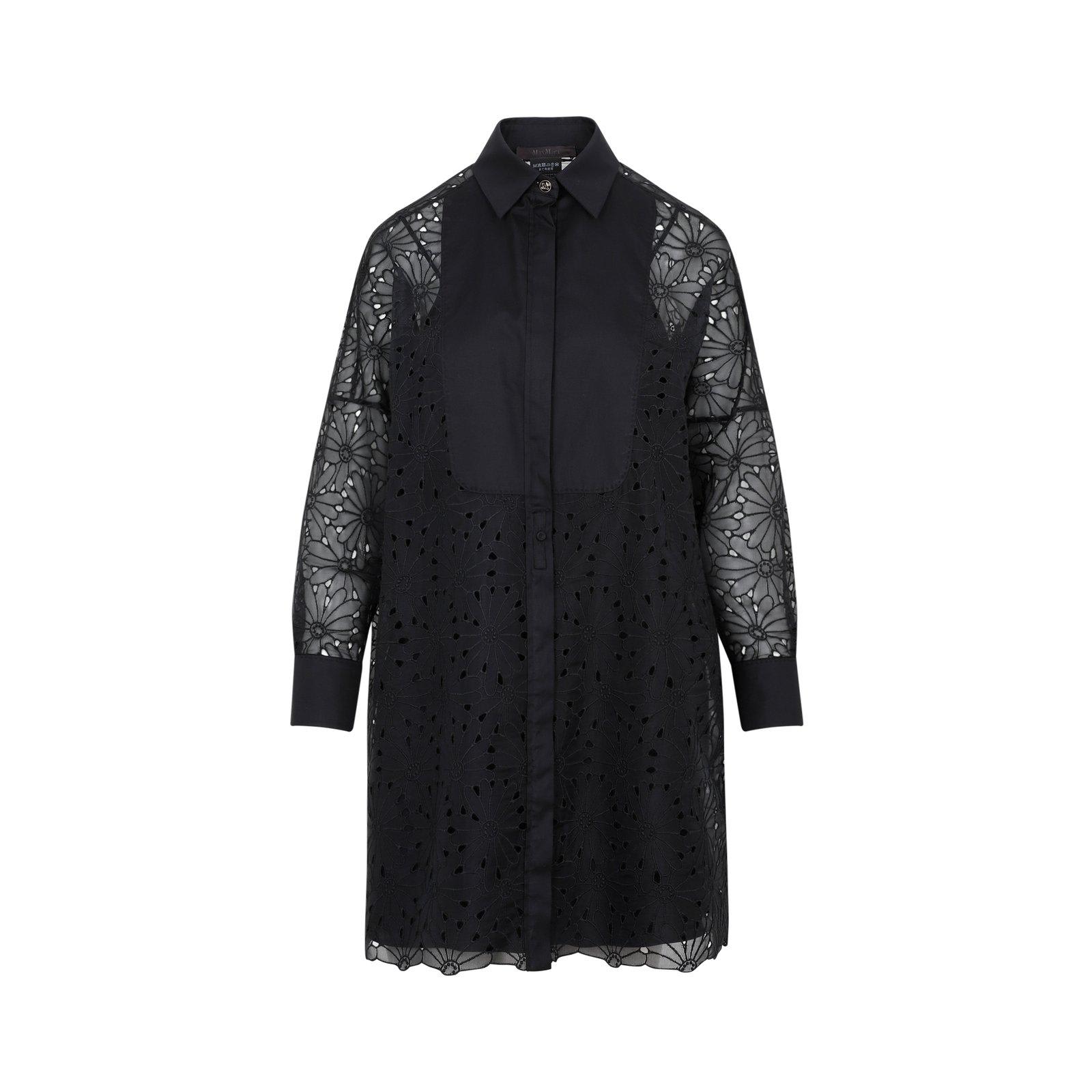 MAX MARA EMBROIDERED CONTRASTED DRESS