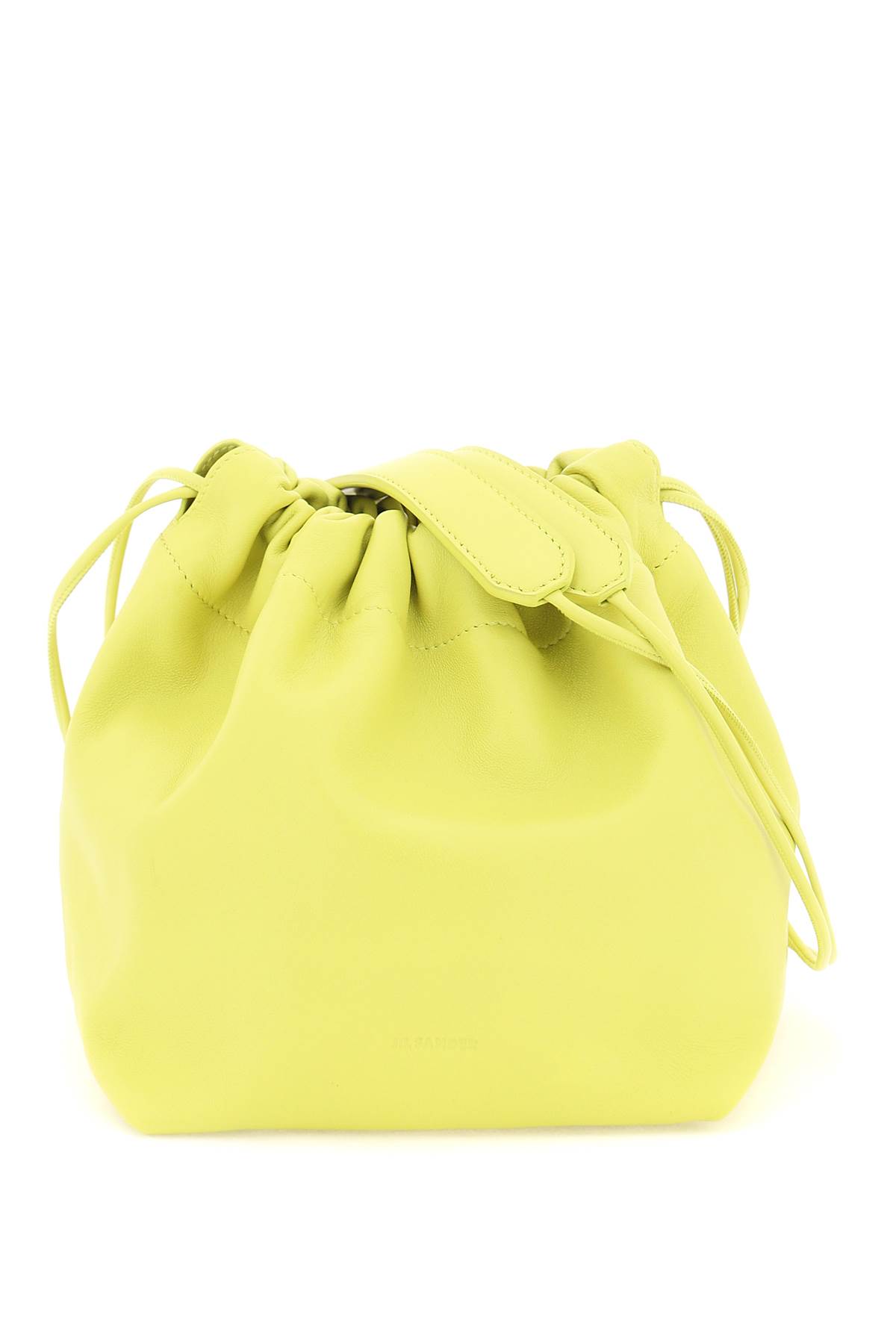 jil sander yellow leather bag