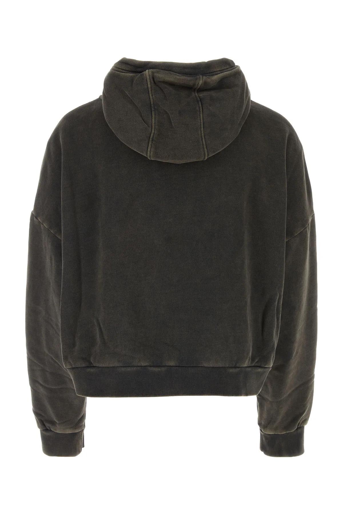 Shop Entire Studios Charcoal Cotton Oversize Sweatshirt In Black