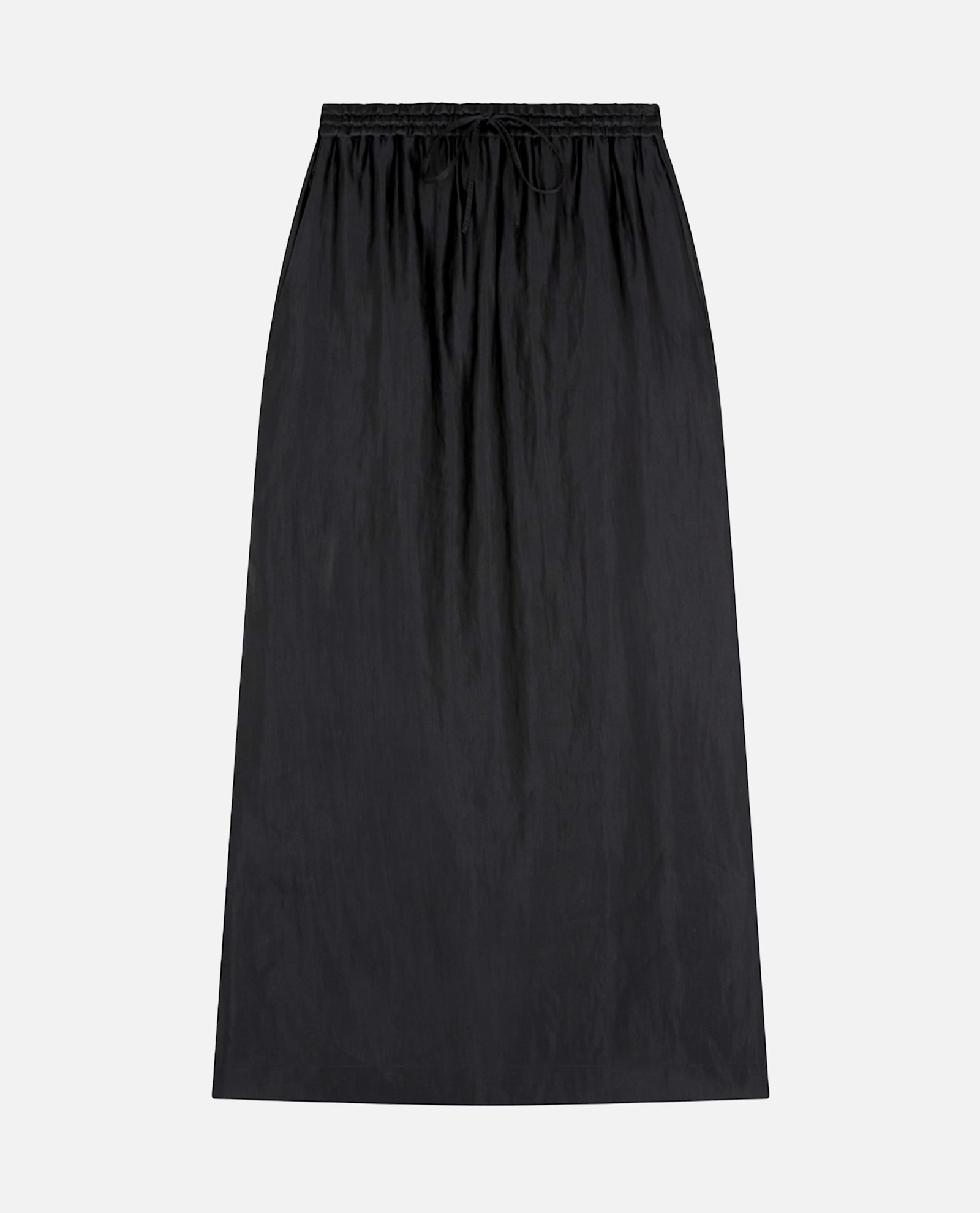 Loulou Studio Elastic Waistband Long Skirt In Black