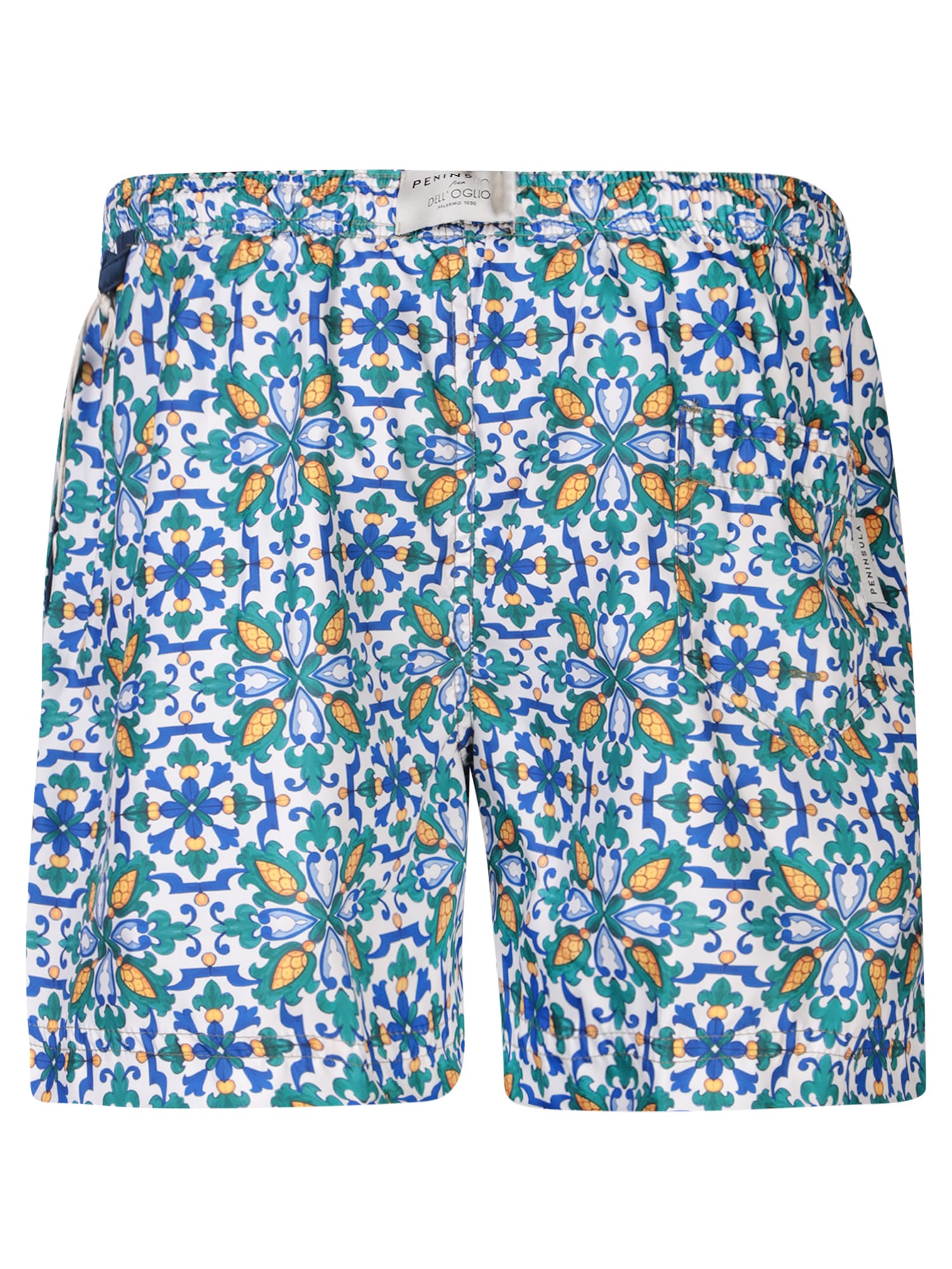 Shop Peninsula Swimwear Floral Print Blue Boxer Swim Shorts