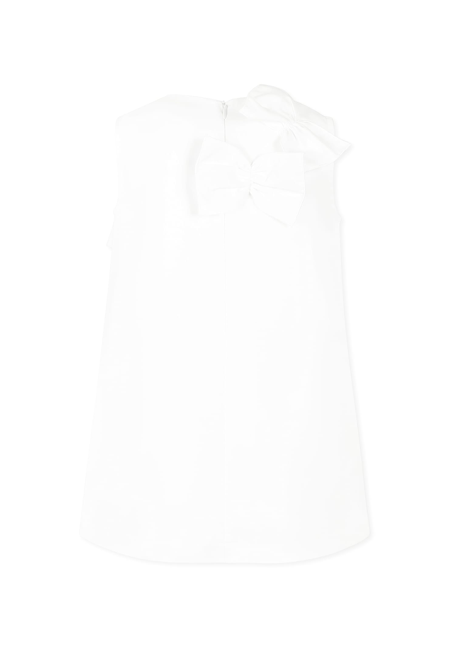 SIMONETTA WHITE DRESS FOR GIRL WITH BOWS