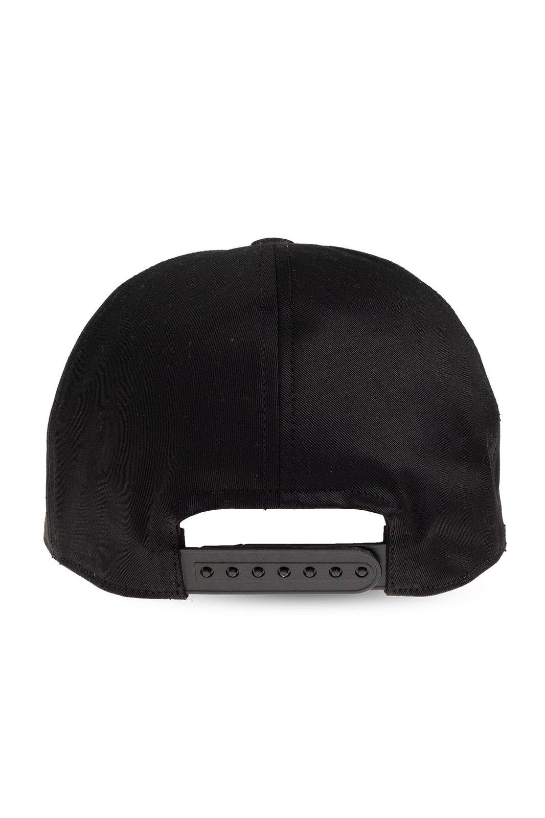 Shop Rick Owens Text-embroidered Curved Peak Baseball Cap In Black