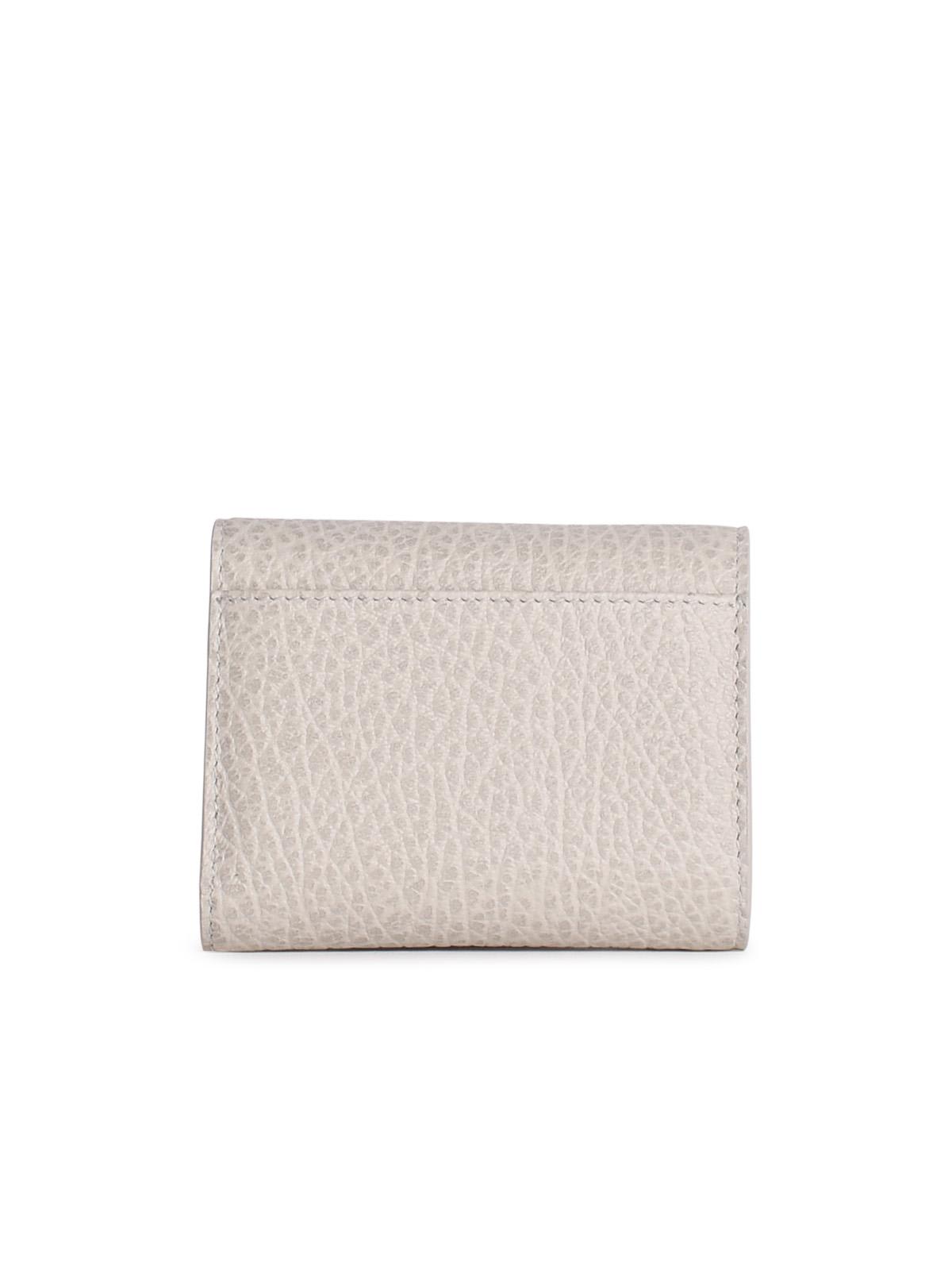 Shop Maison Margiela Ivory Leather Wallet