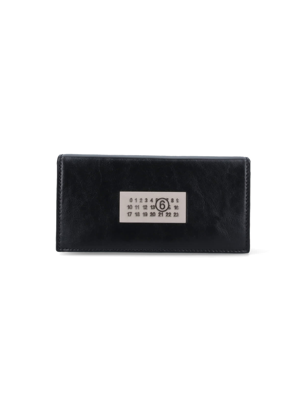 Shop Mm6 Maison Margiela Numeric Chain Wallet In Black
