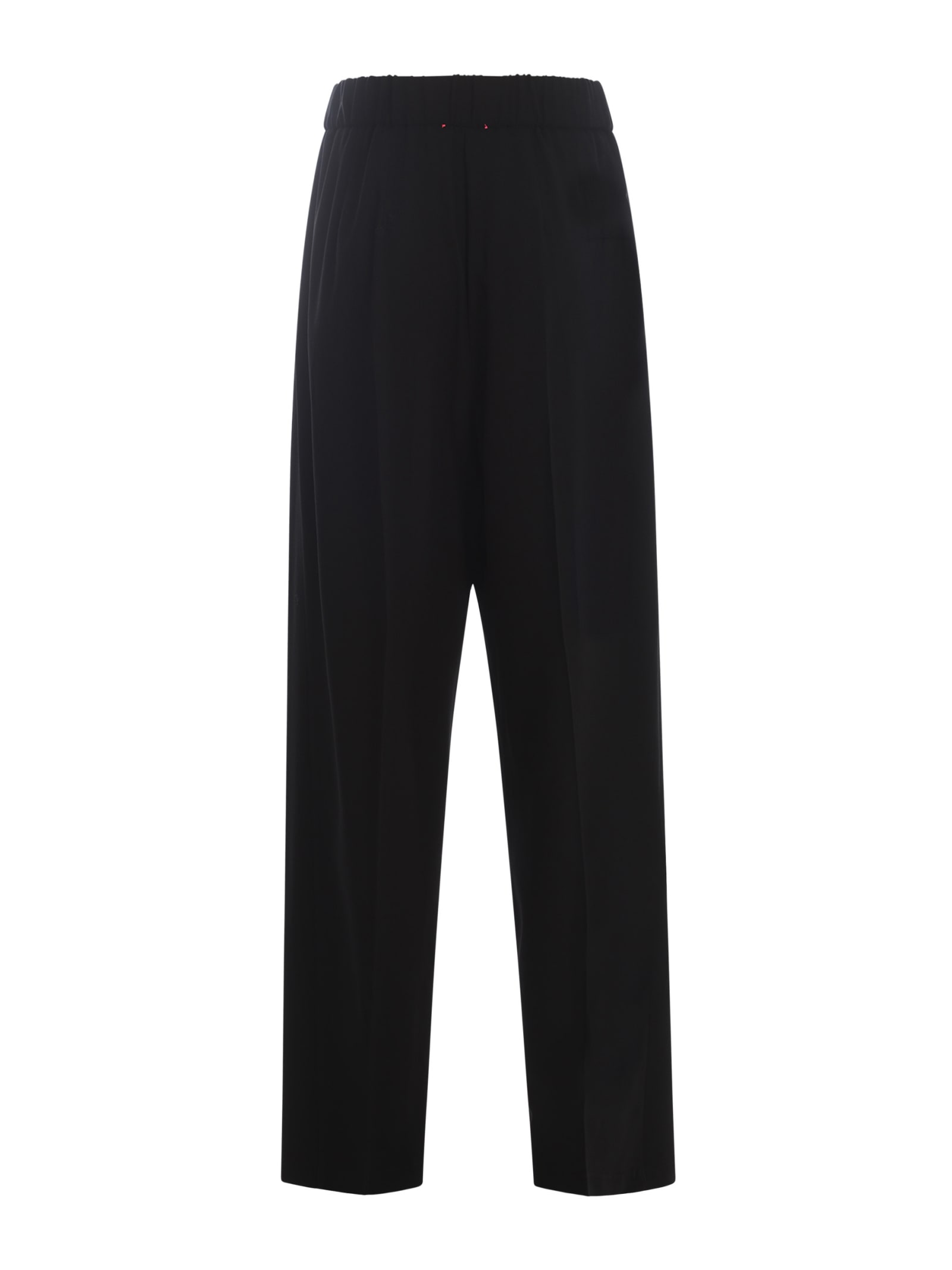 Shop Forte Forte Trousers  In Wool Twill In Black