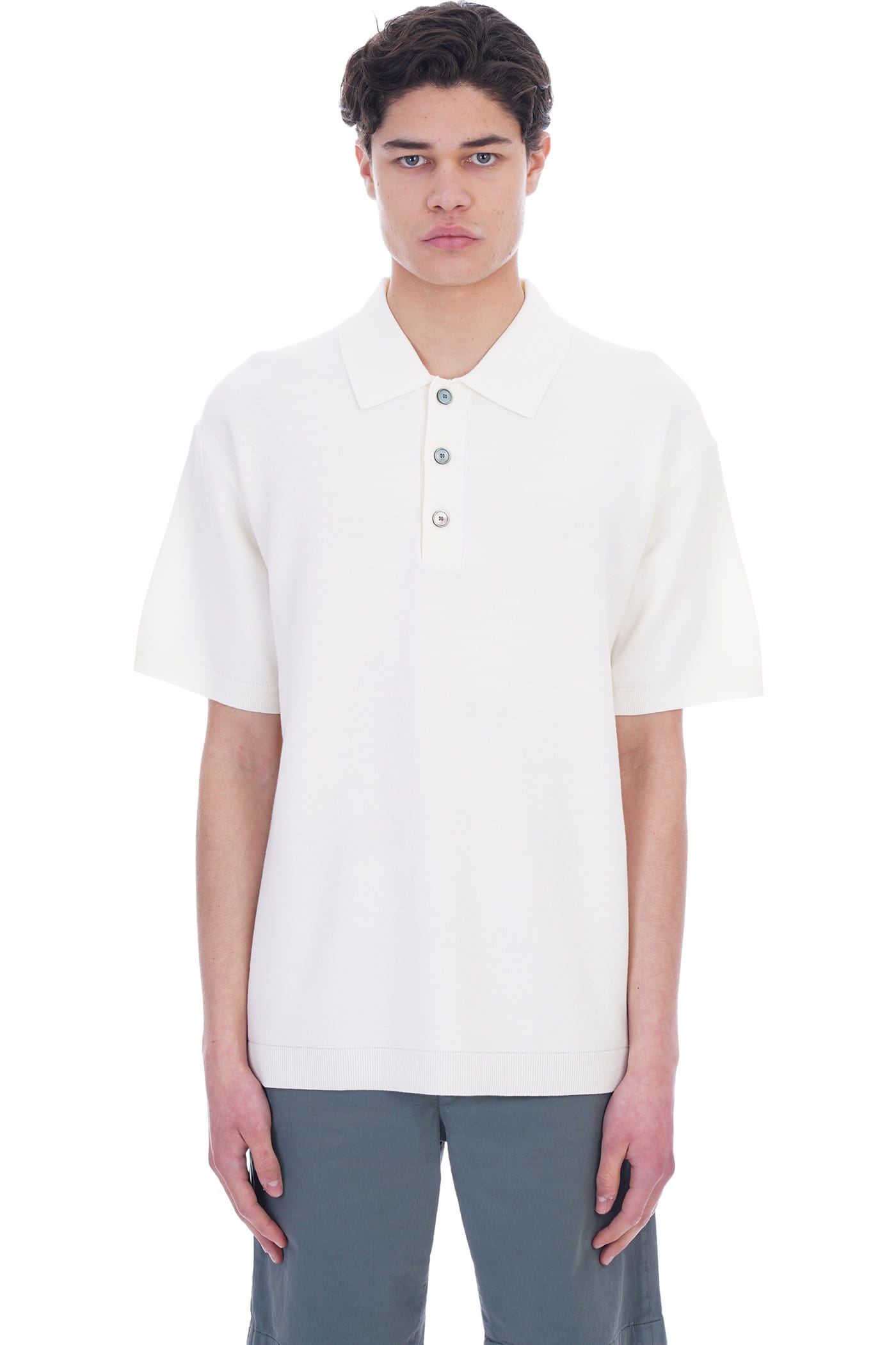 Theory Polo In Beige Cotton