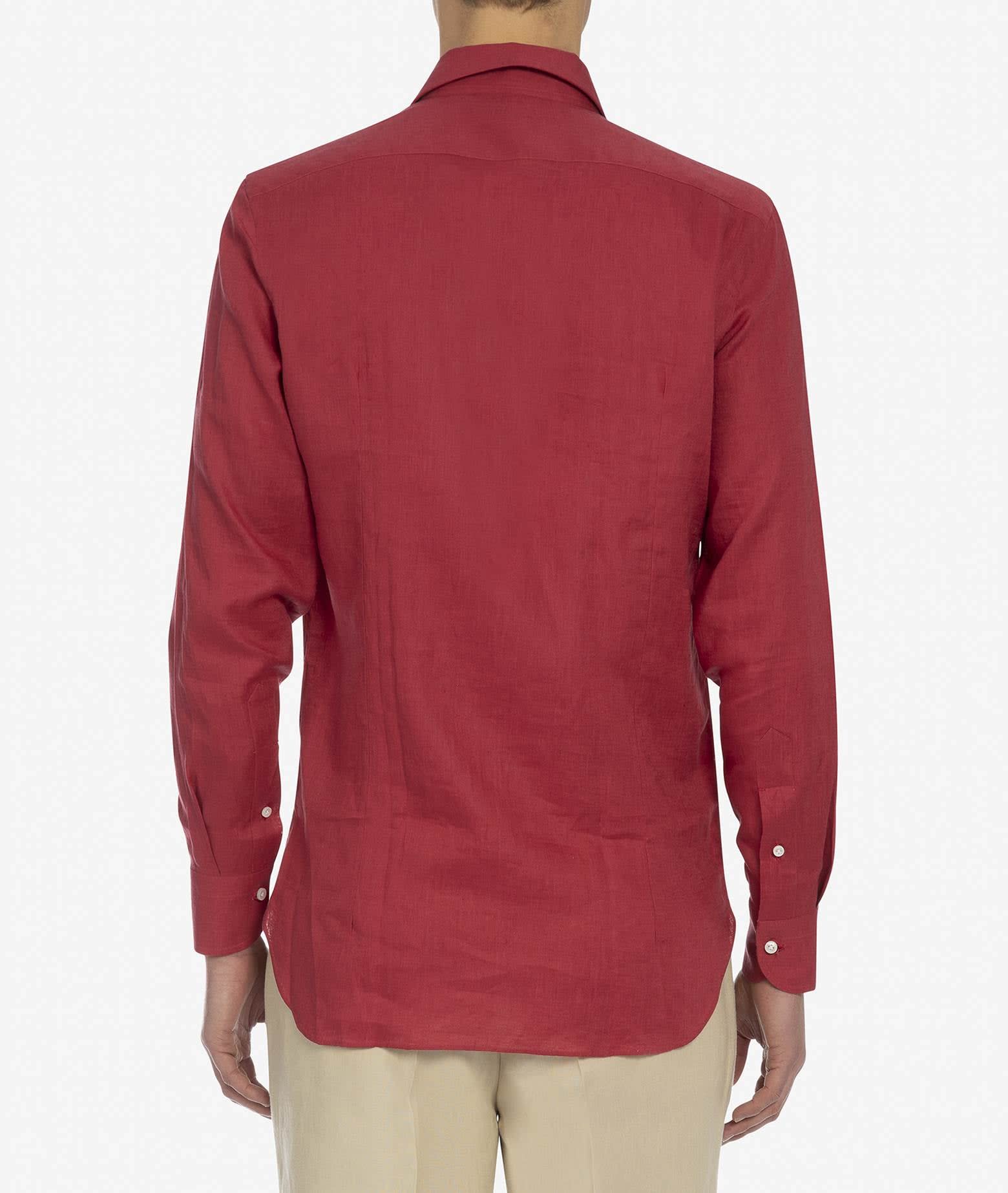 Shop Larusmiani Amalfi Shirt Shirt In Red