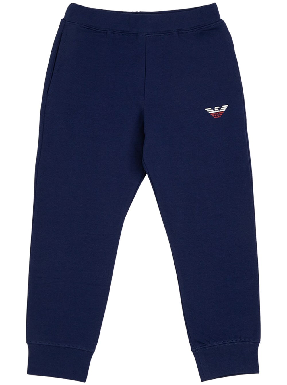 Emporio Armani Blue Cotton Pants With Logo