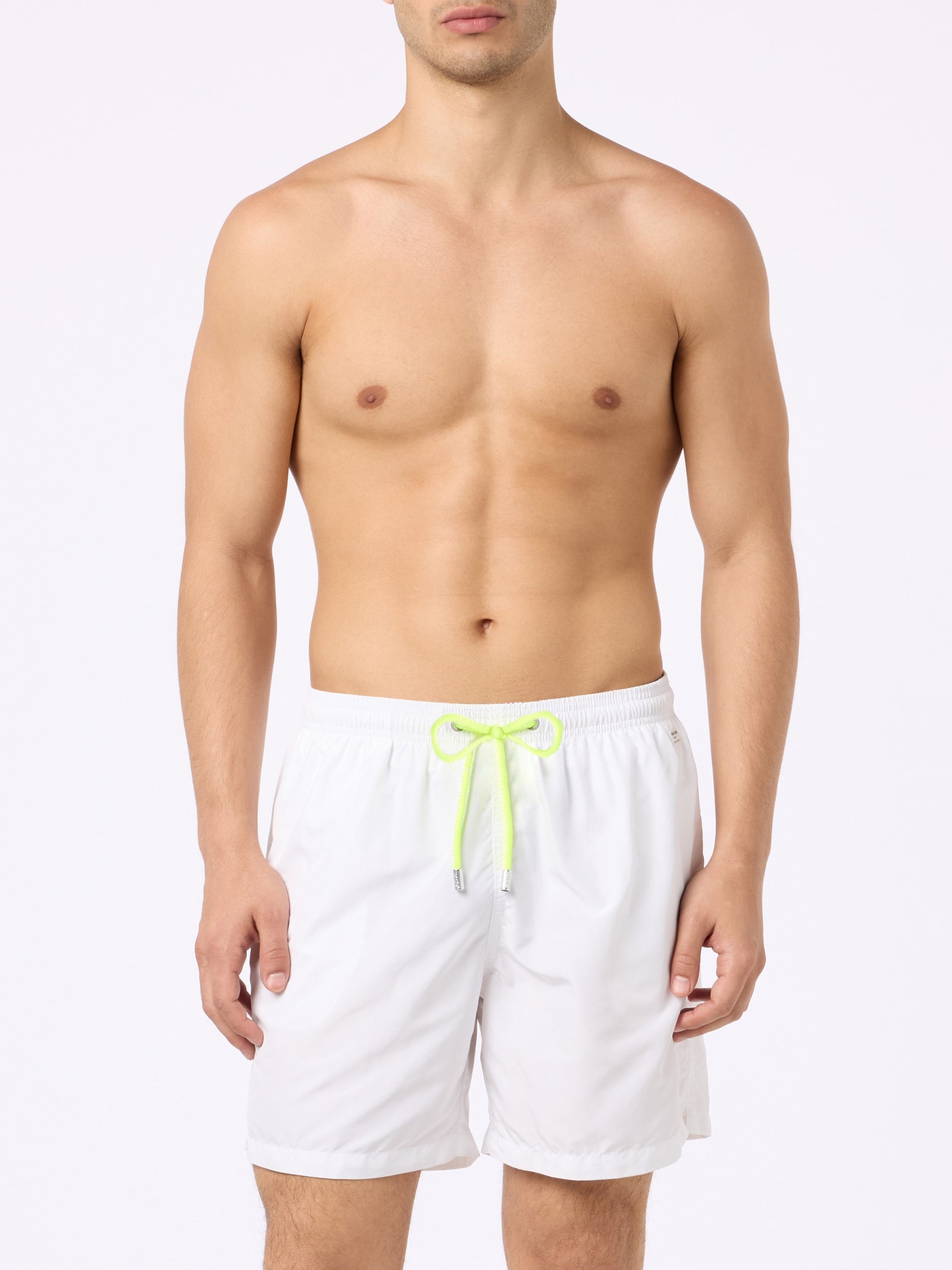 MC2 SAINT BARTH MAN LIGHTWEIGHT FABRIC WHITE SWIM SHORTS LIGHTING PANTONE PANTONE® SPECIAL EDITION