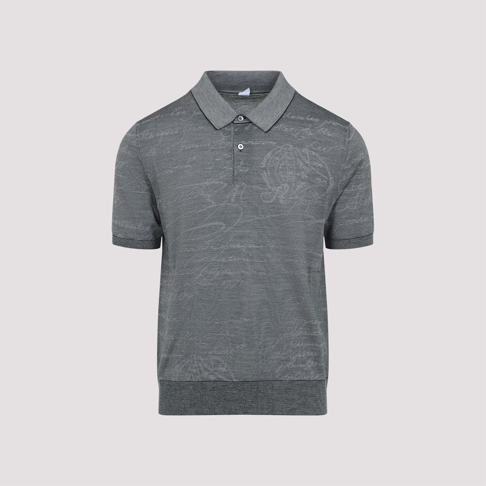 Berluti Scritto Wool Polo T-shirt In Gray