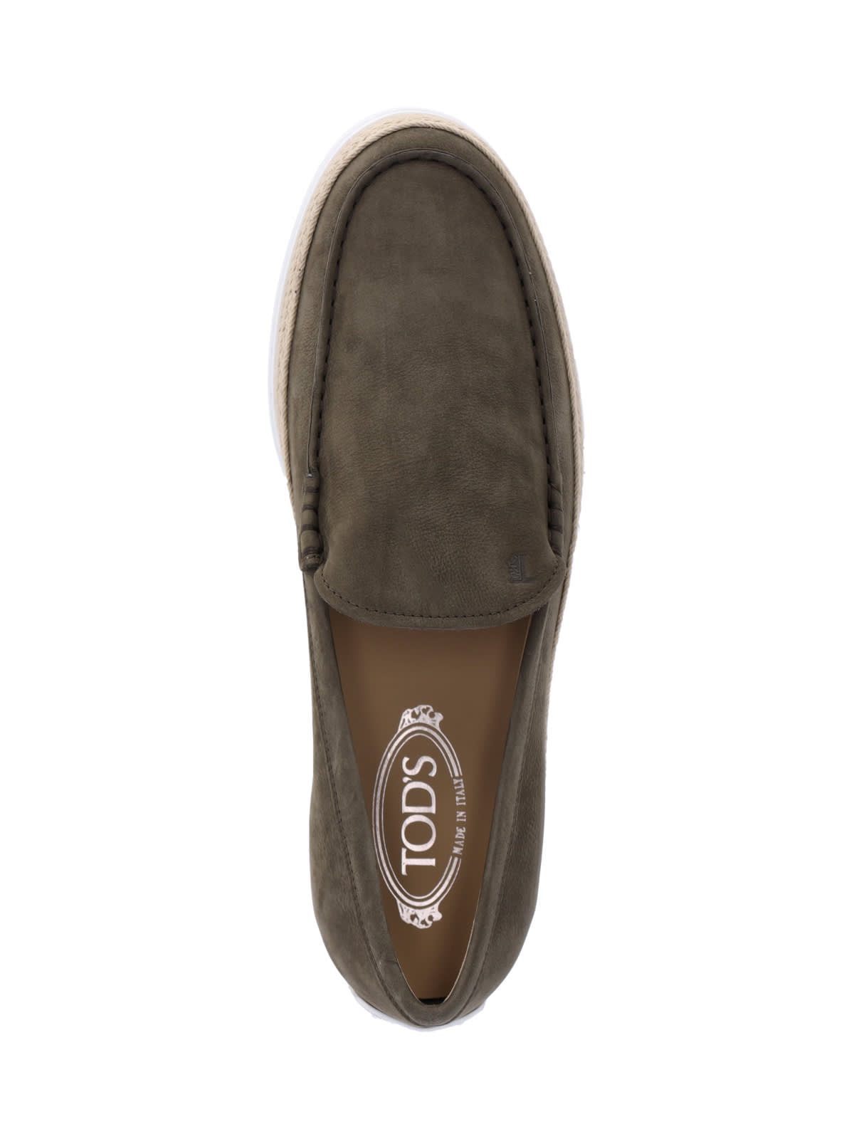 Shop Tod's Slip-on Loafers In Green