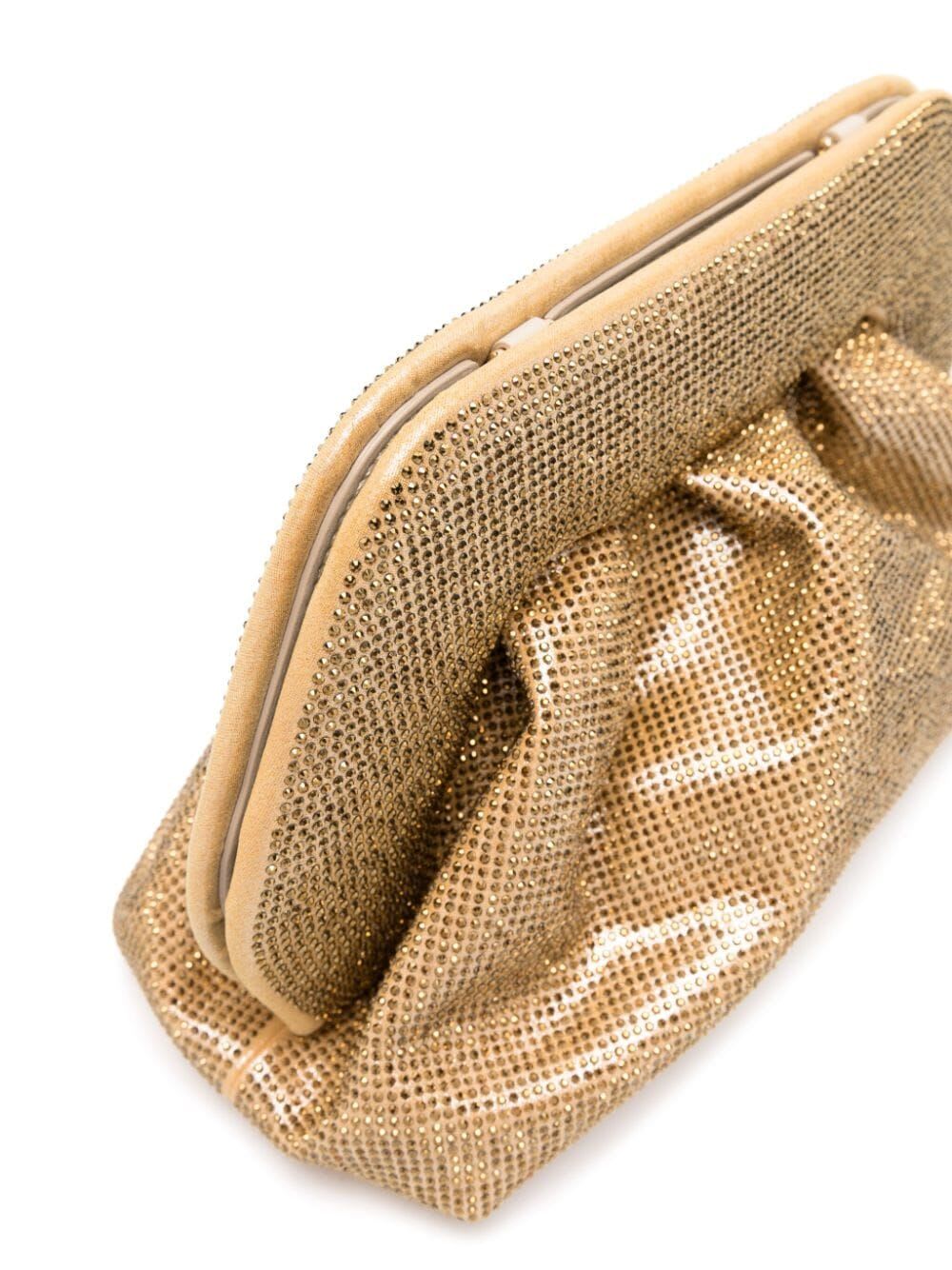 Shop Themoirè Tia Strass Bag In Gold