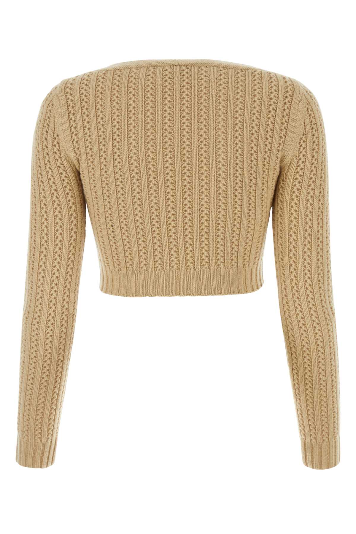 Shop Max Mara Beige Wool Blend Ifrem Sweater In Ecru