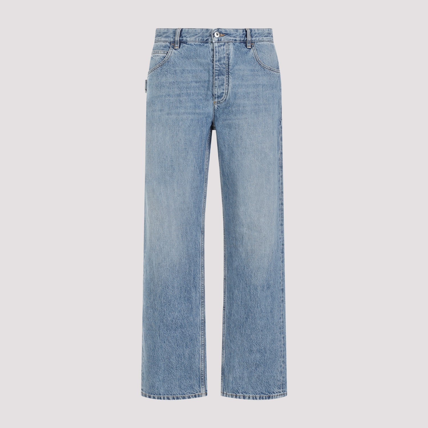 Shop Bottega Veneta Cotton Jeans In Mid Blue