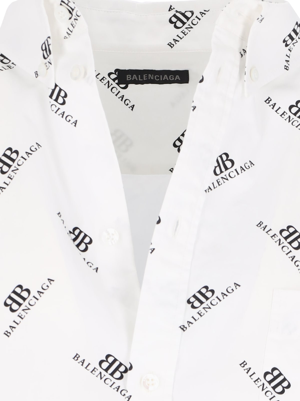 Balenciaga Logo Shirt In White