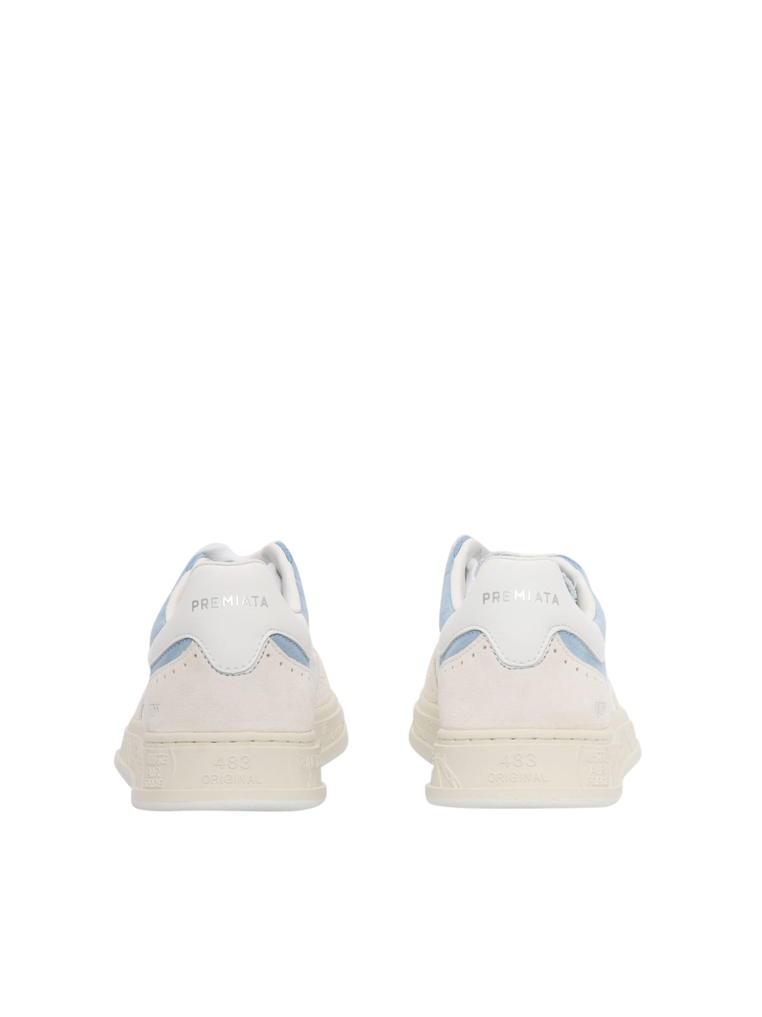 Premiata Low-top Sneakers With Textured Panels In White