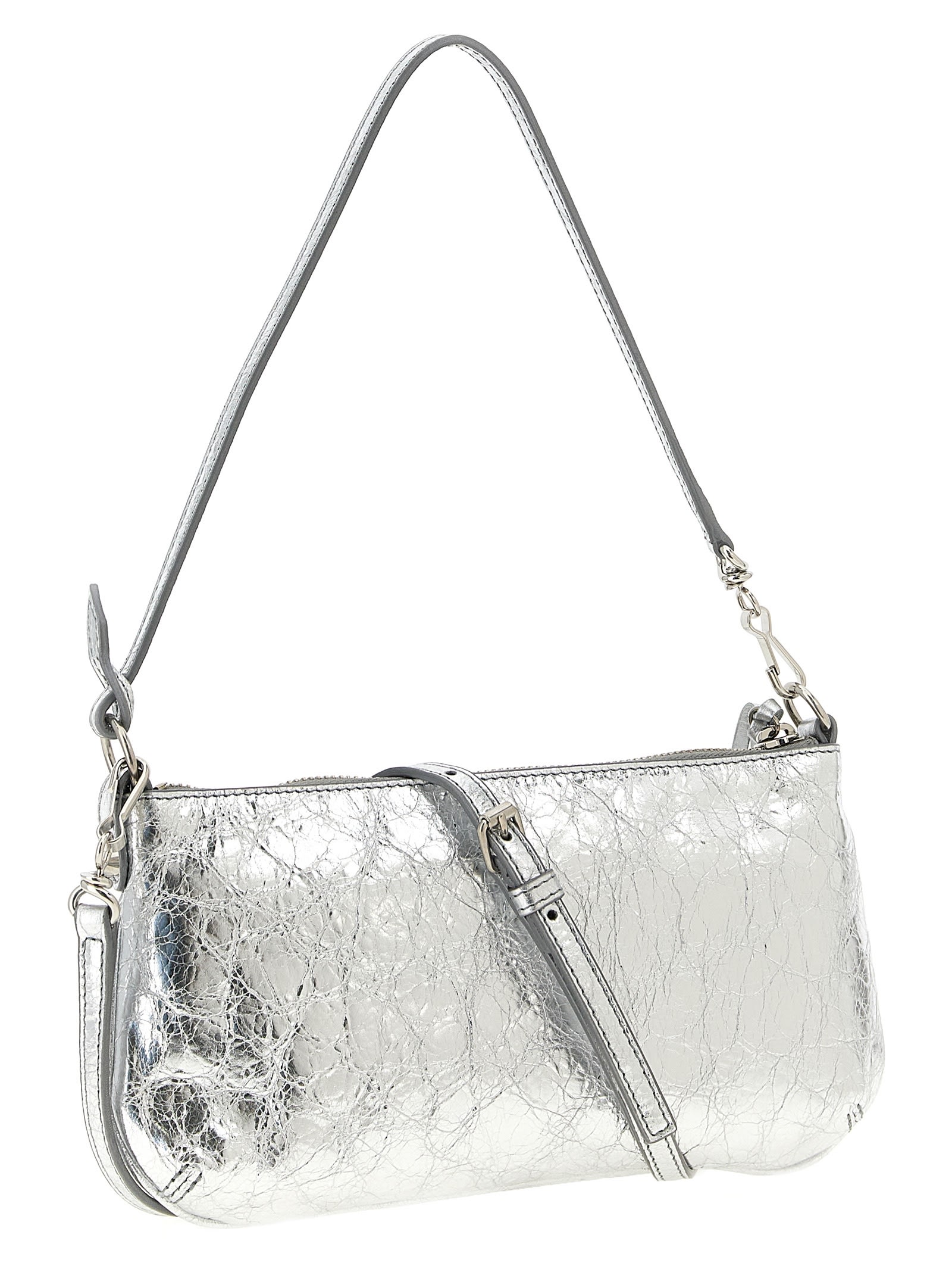 Balenciaga Urban Chic Clutch Bag Adjustable Strap In Silver