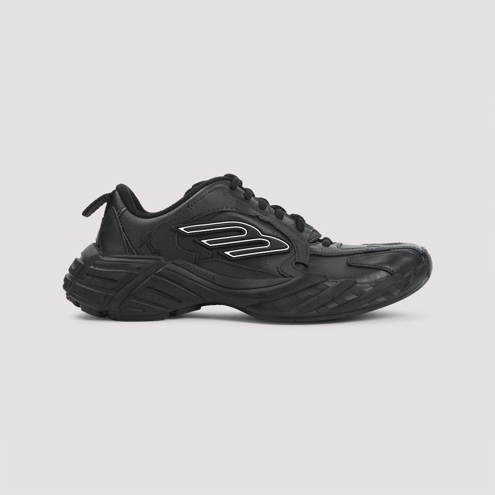 Balenciaga Monday Leather And Fabric Low-top Sneakers In Black
