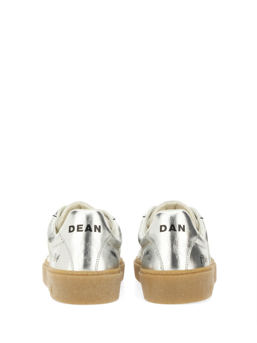 Dsquared2 Leather Sneaker In Silver