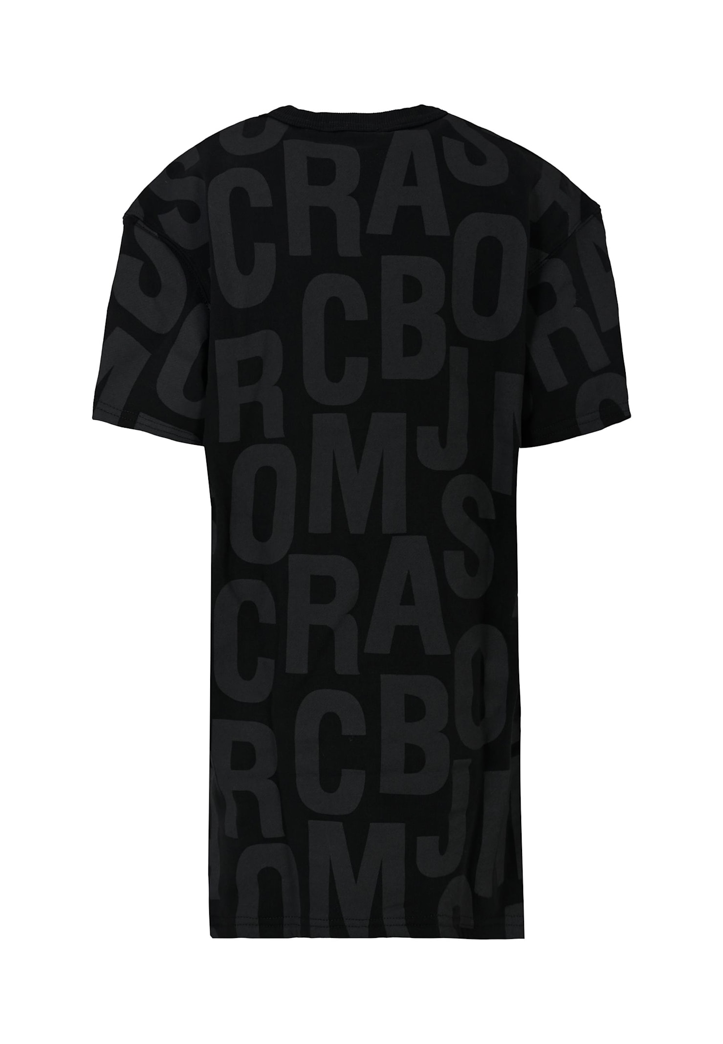 Marc Jacobs Black Dress For Girl With Logo In Black
