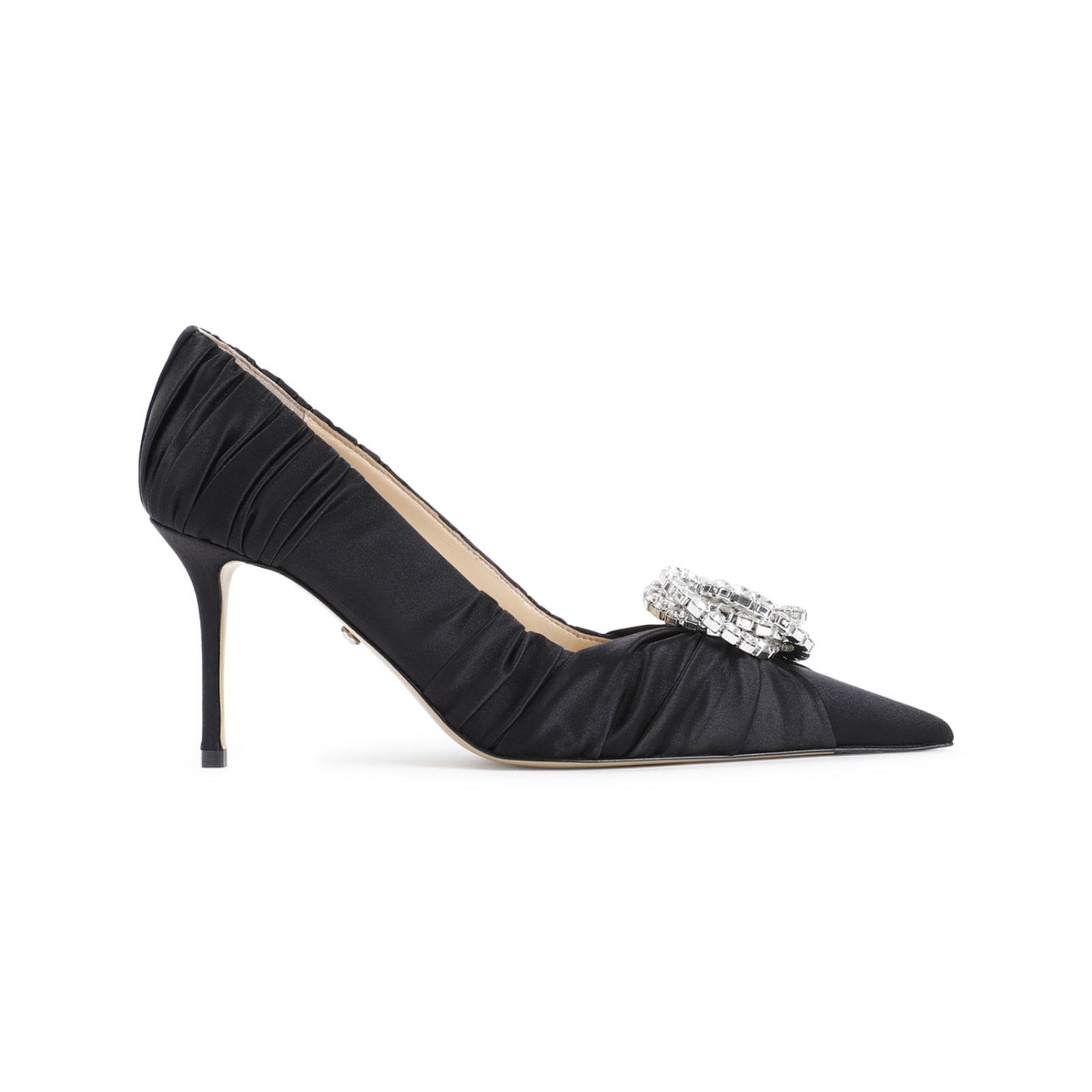 Shop Mach &amp; Mach Galaxy Satin Pumps In Black