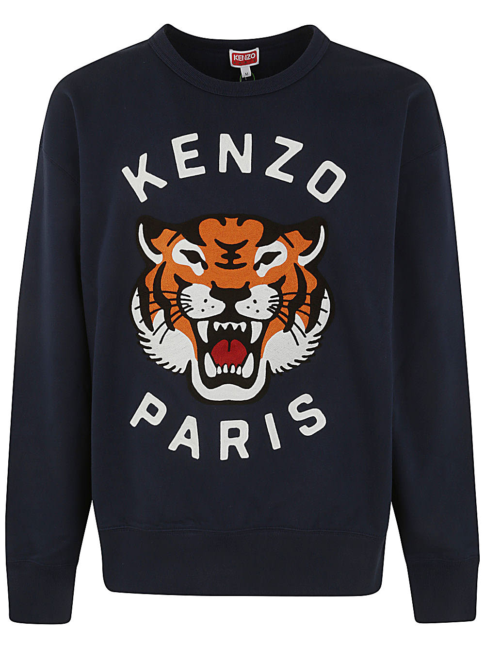 Shop Kenzo Lucky Tiger Oversize Sweat In Bleu Nuit