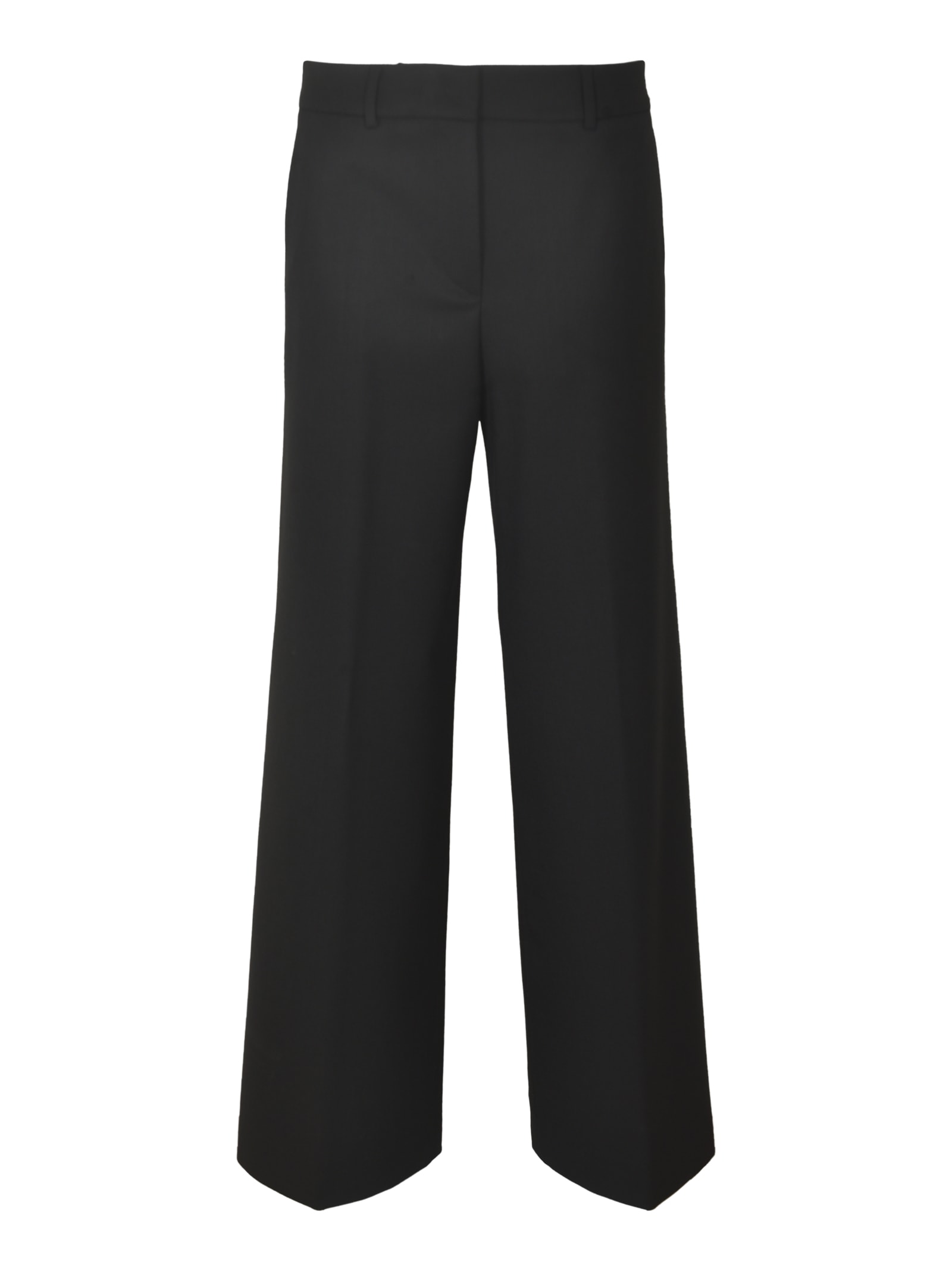 Wide Leg Plain Trousers