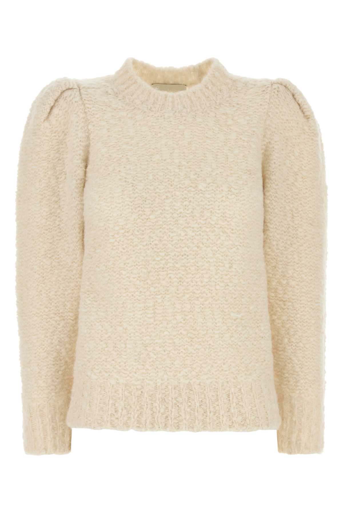 Isabel Marant Alpaca Blend Emma Sweater With Puff Sleeves In Neutral