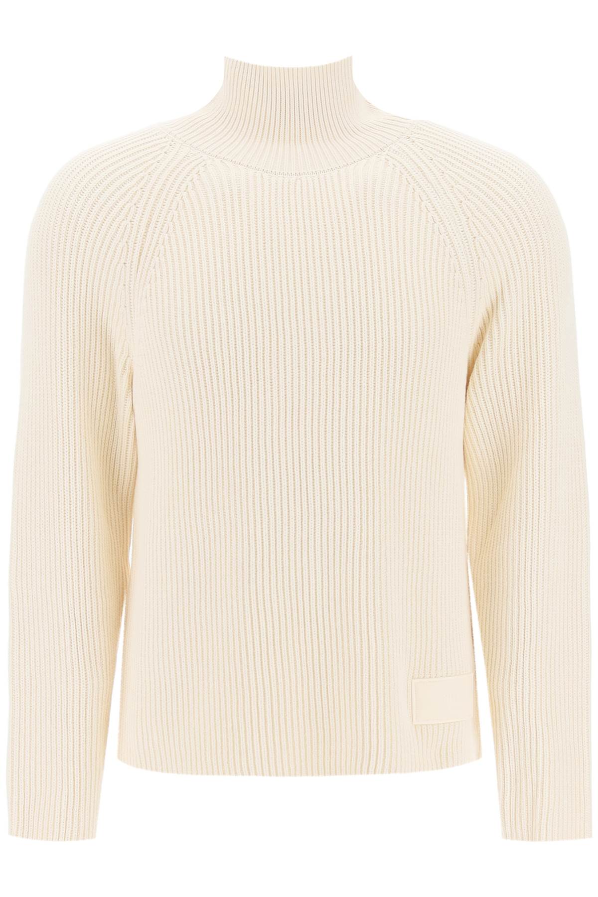 AMI ALEXANDRE MATTIUSSI ENGLISH RIB FUNNEL-NECK SWEATER 