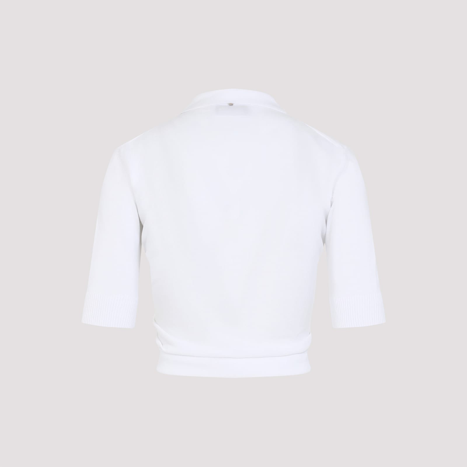 Sportmax White Shaker Polo In Bianco