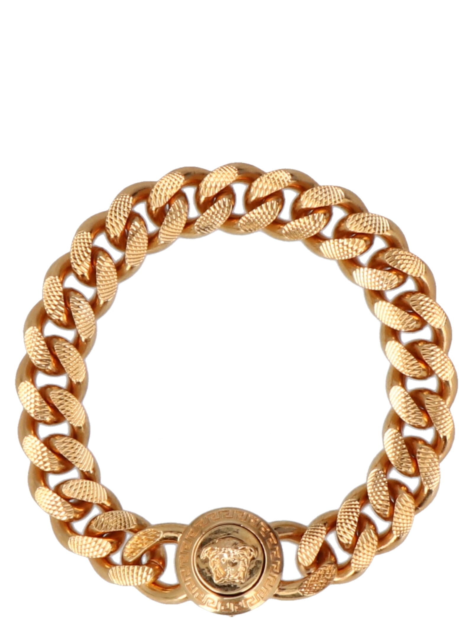 Shop Versace Medusa Chain Bracelet In Gold