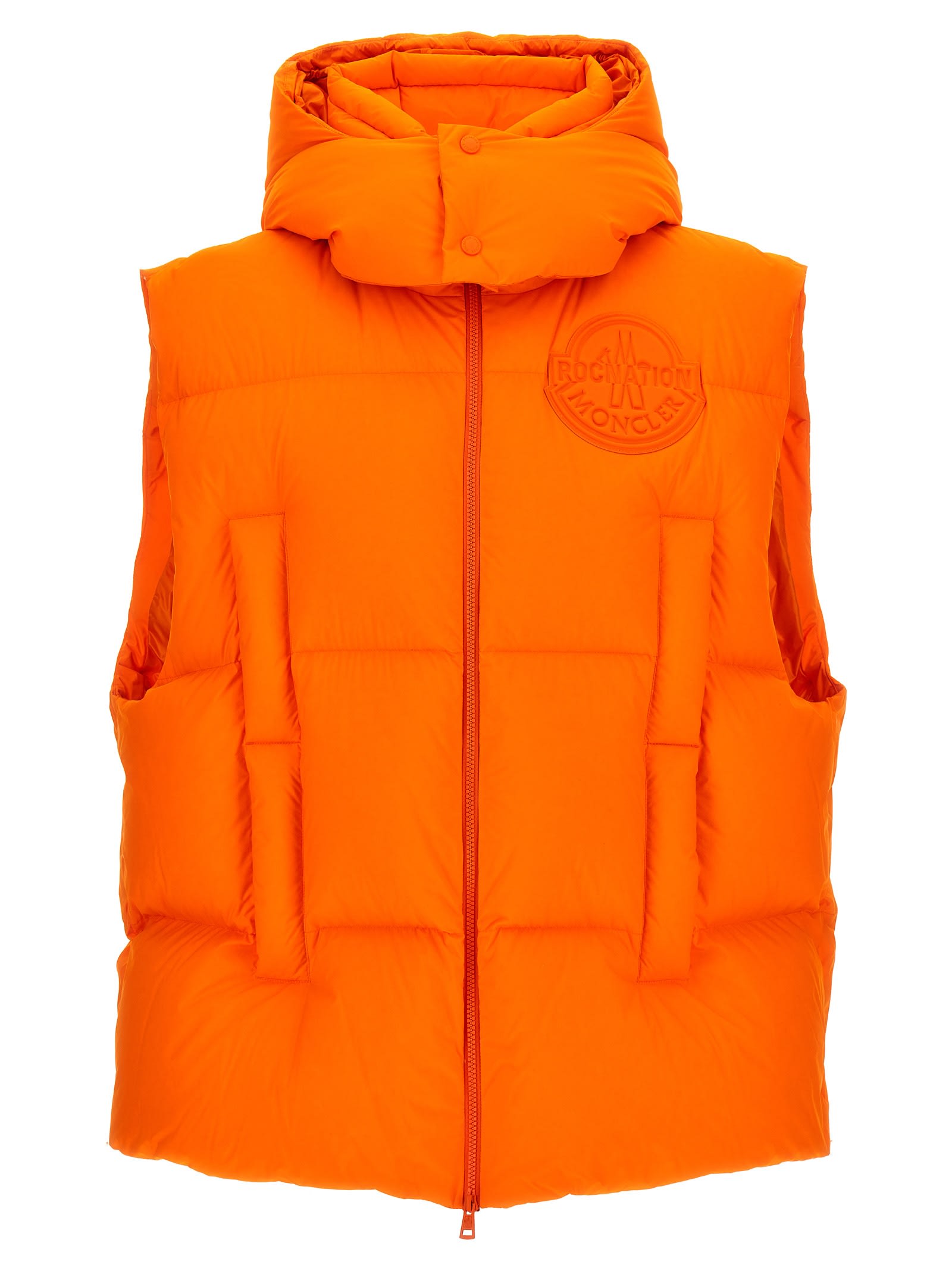 Shop Moncler Genius Roc Nation By Jay-z Apus Vest In Orange