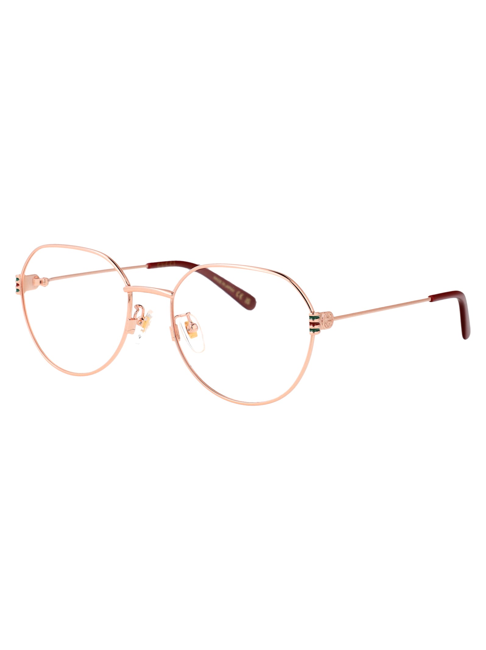 Gucci Gg1675ok Glasses In Gold-gold-transparent