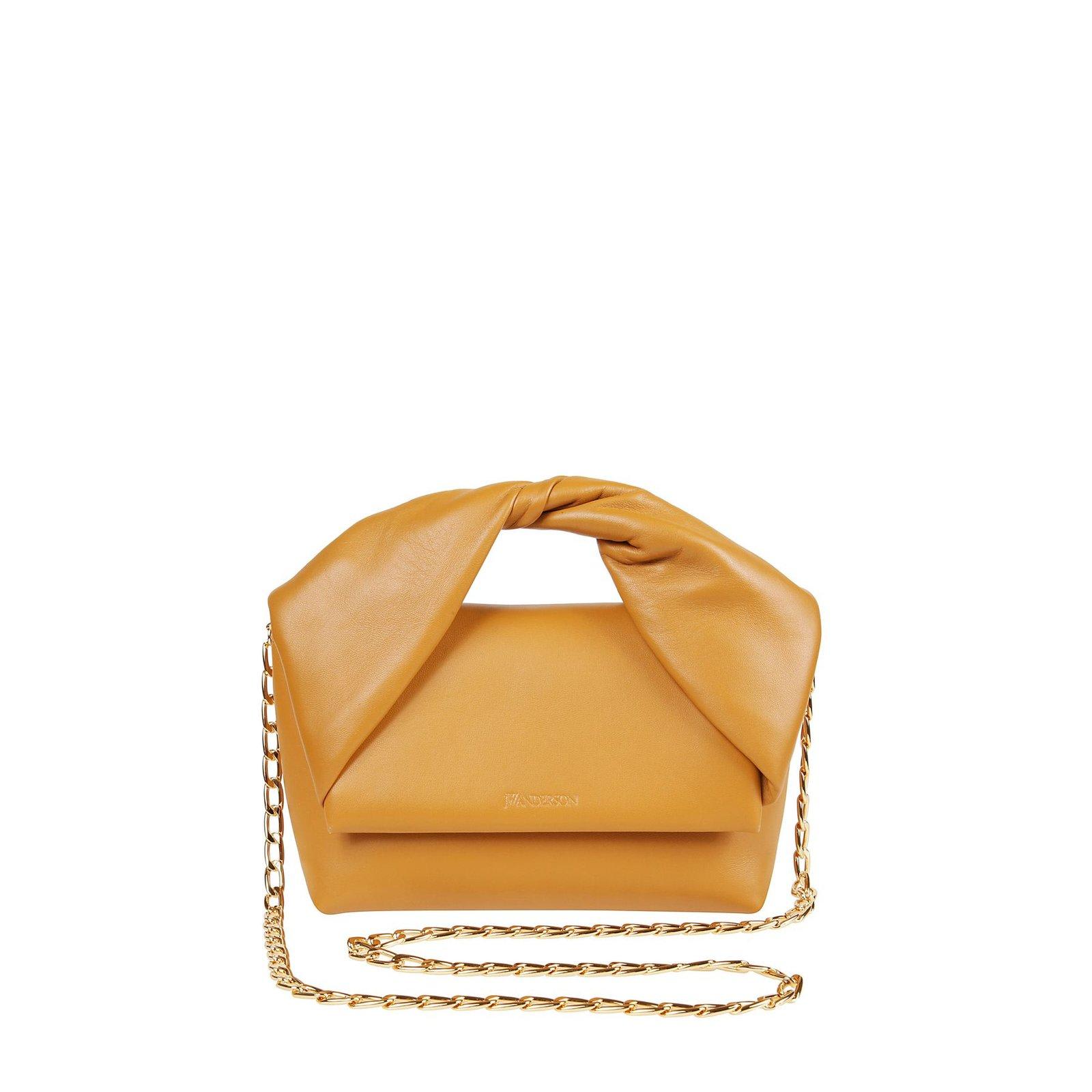 Jw Anderson Medium Twister Top Handle Bag In Caramel