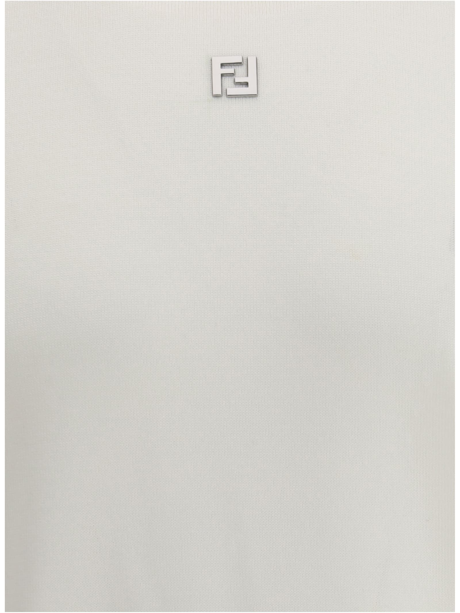 Fendi White Virgin Wool Sweater