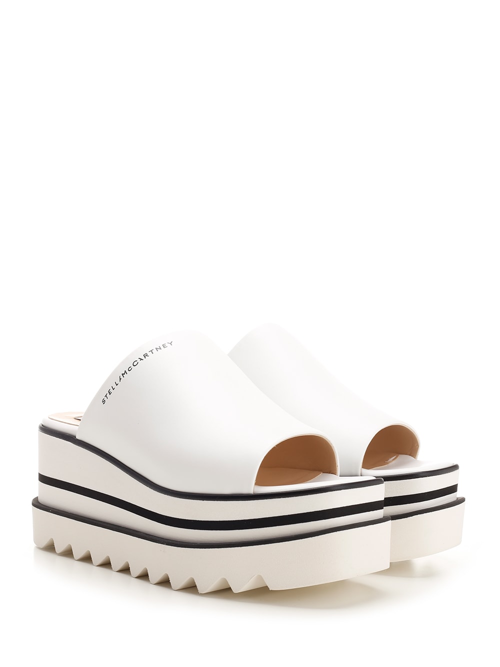 Shop Stella Mccartney Elyse Wedge Mules In White