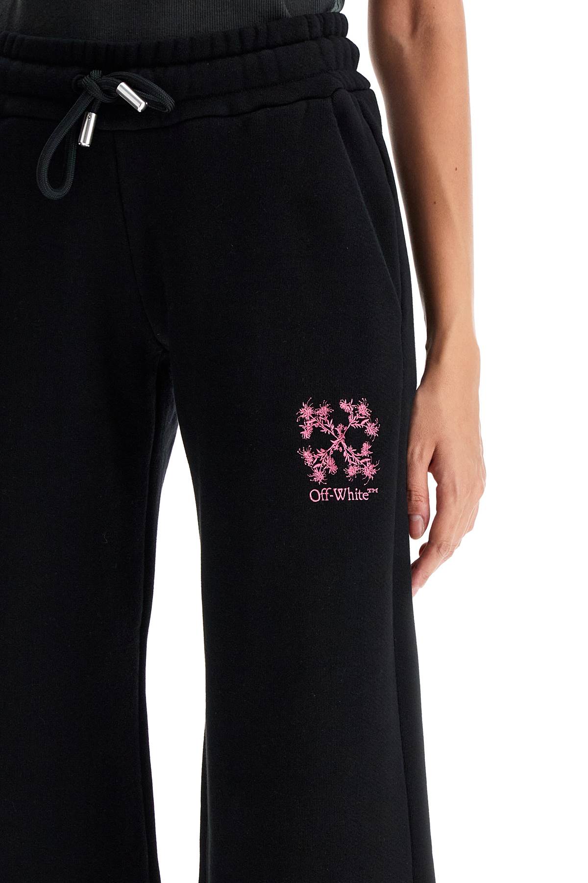 Shop Off-white Mini Arrow Joggers In Black - Sea Pink (black)