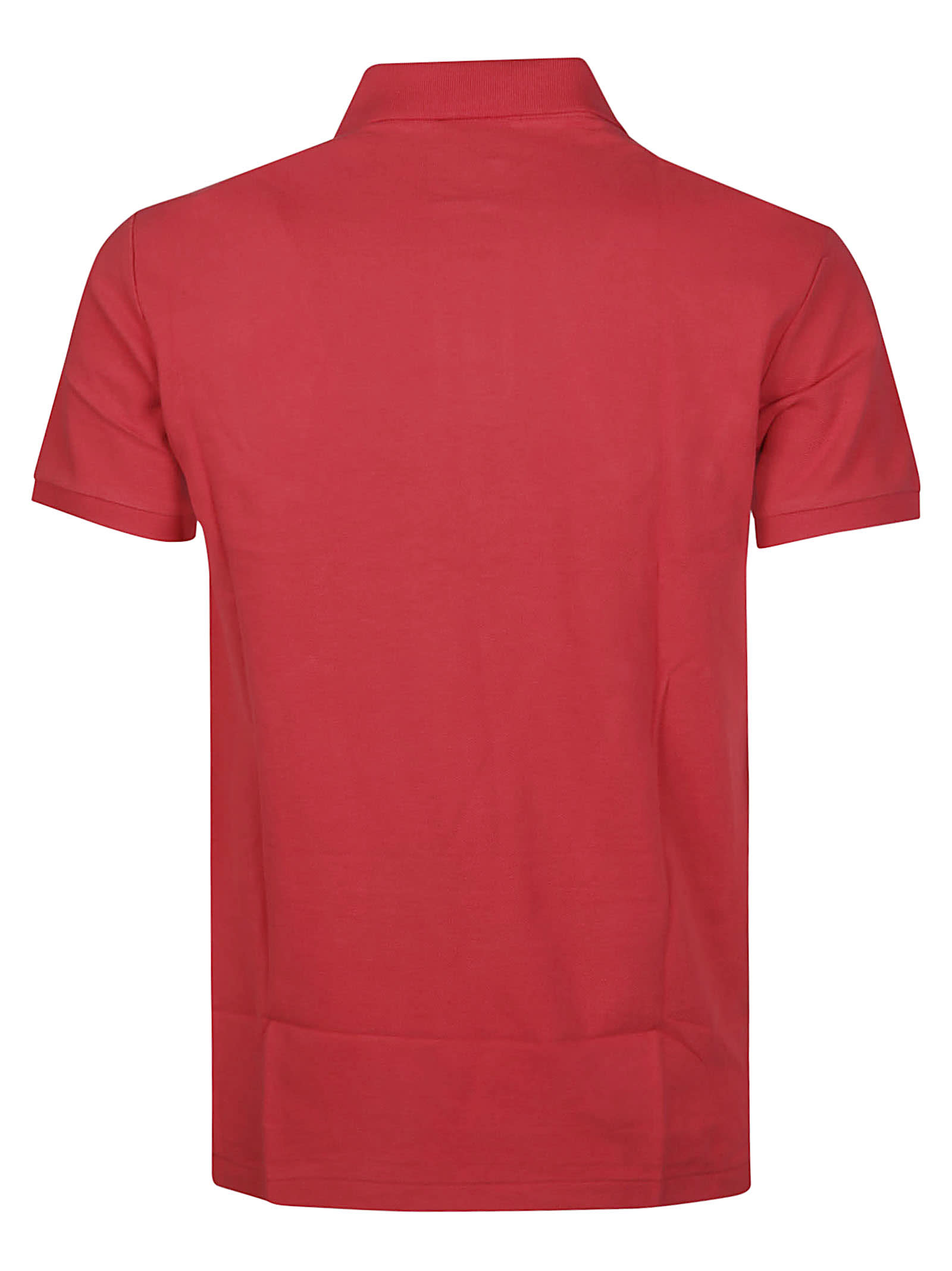 Shop Ralph Lauren Short Sleeve Slim Fit Polo Shirt In Nantucket Red/c7580