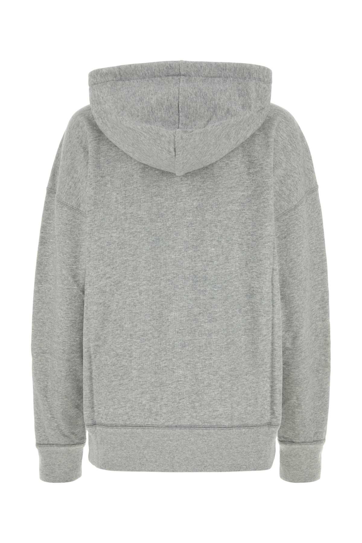 Isabel Marant Melange Grey Cotton Blend Scott Sweatshirt In Grey02gy