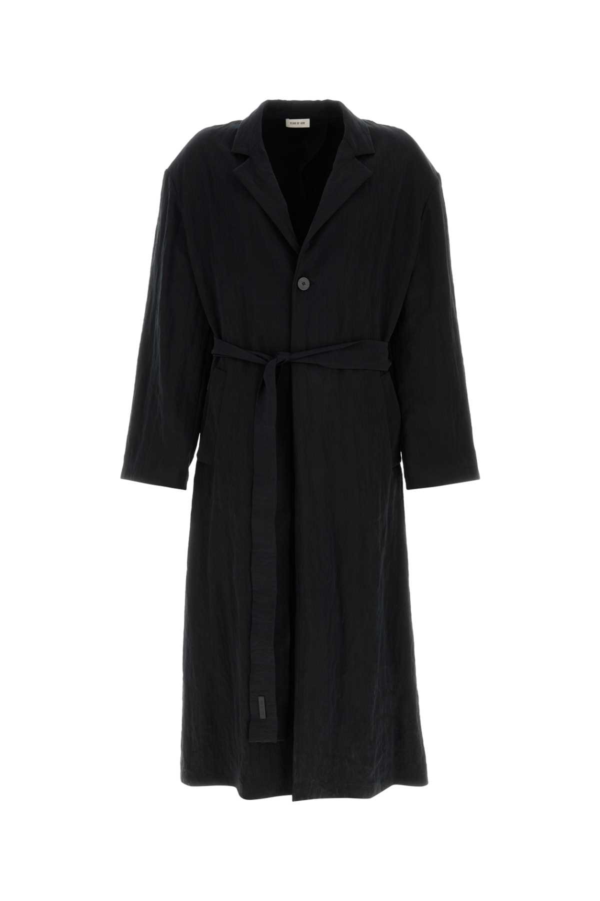 Fear Of God Trench Coat With Waist Belt And Long Sleeves In Multi