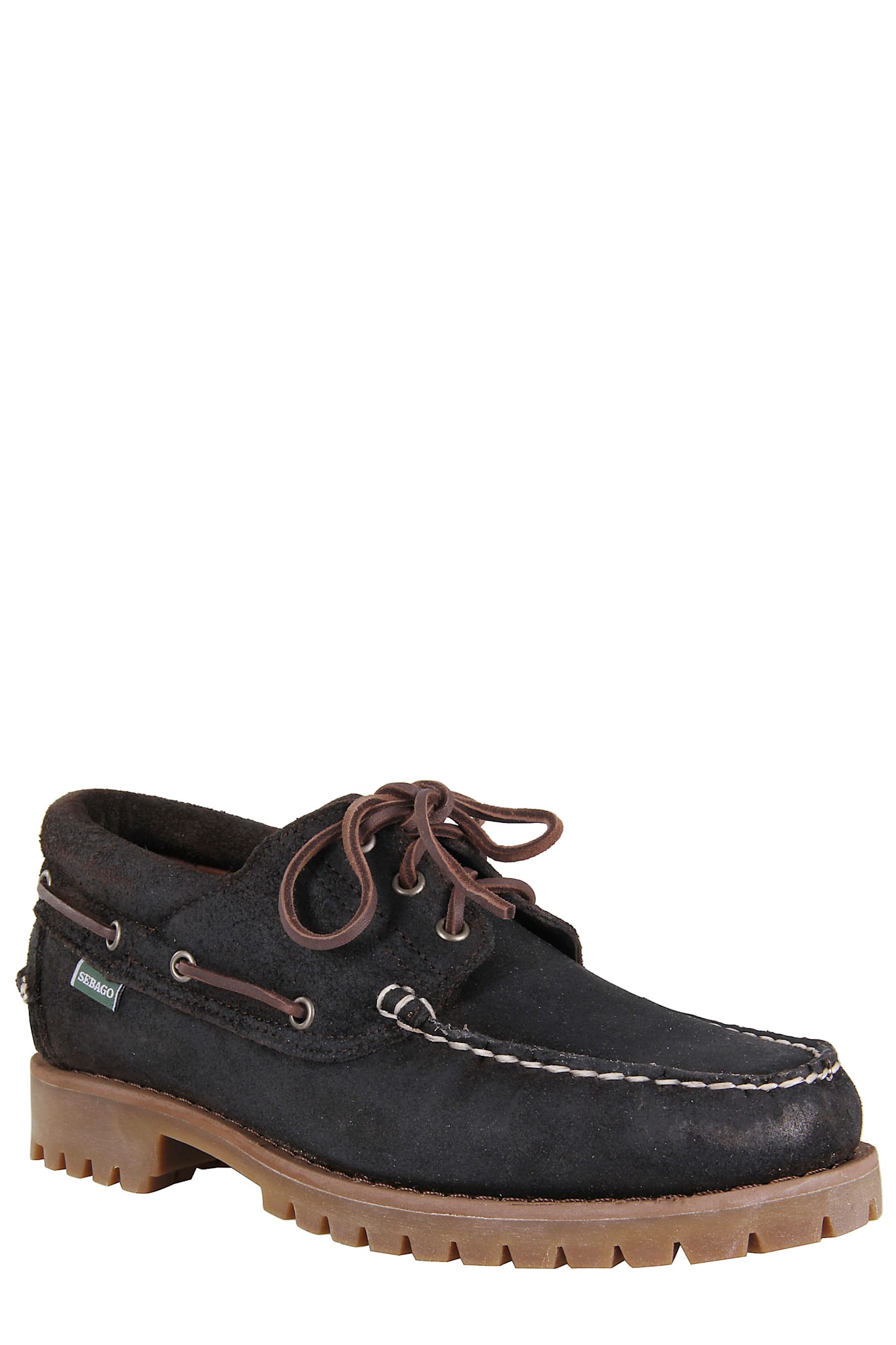 Sebago Acadia Suede Wax Boats Shoes In Black