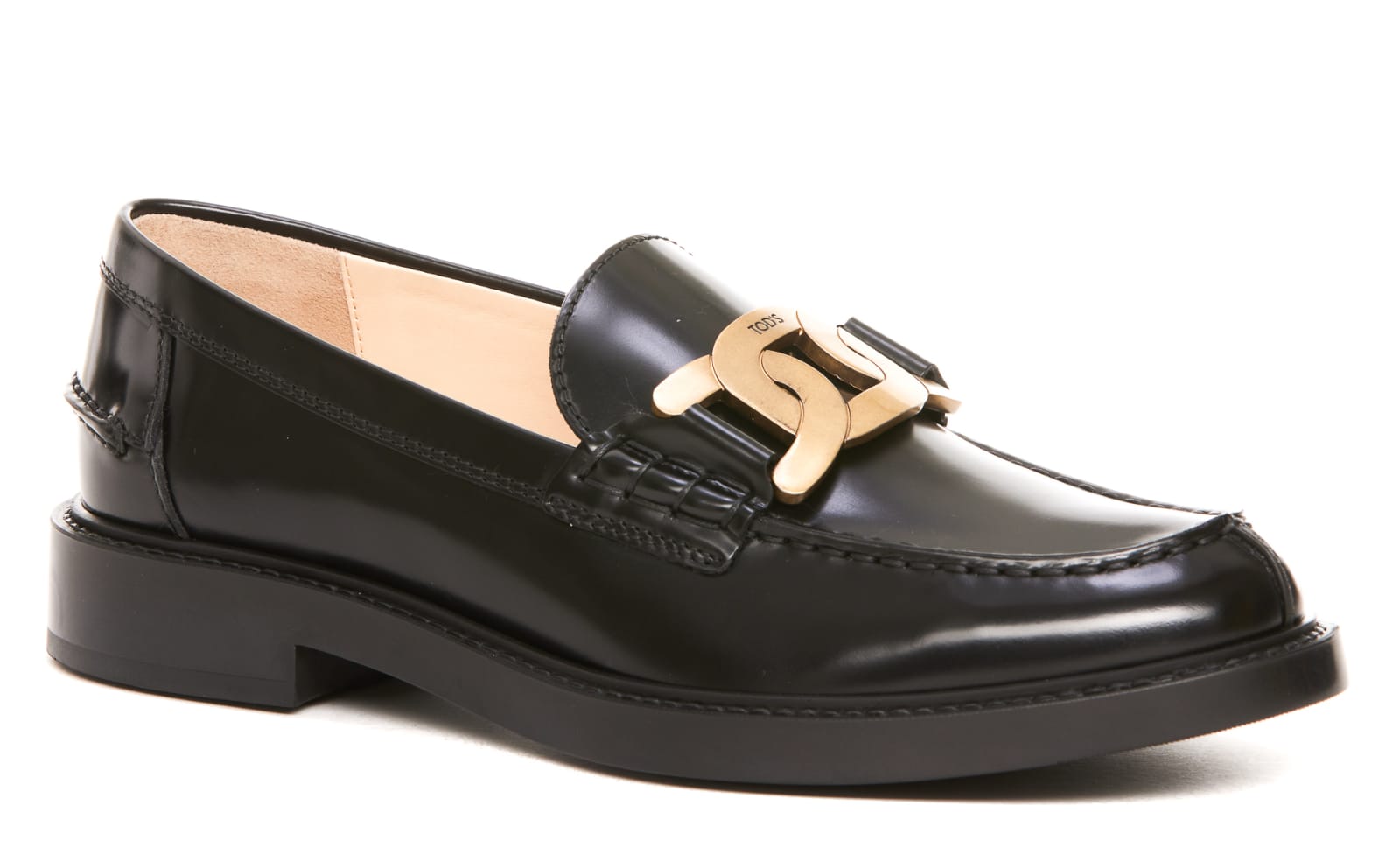 Shop Tod's Leather Loafers In Nero