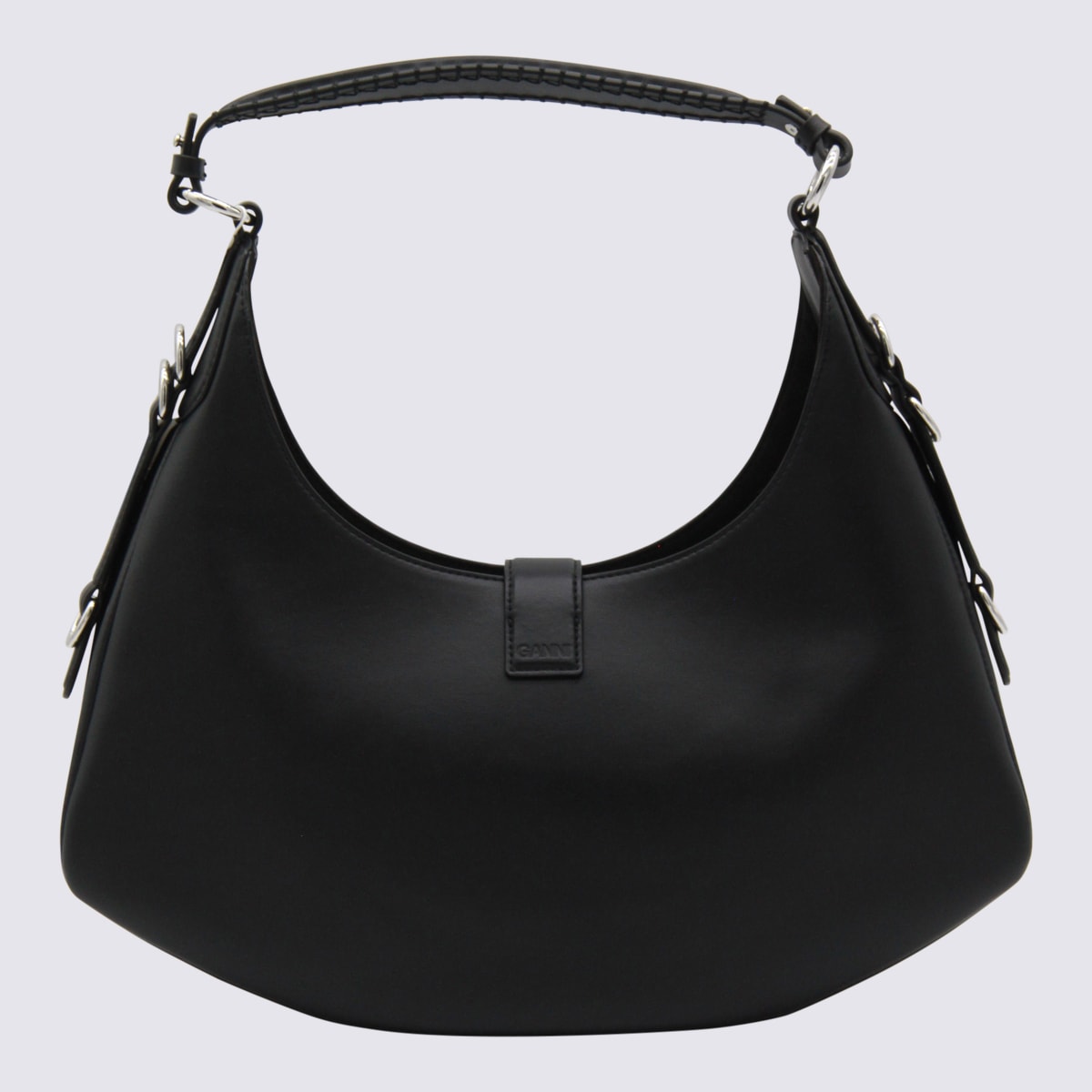 Ganni Black Shoulder Bag In Black